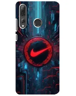 Чехол для Huawei P Smart Plus 2019 с картинкой «Техногенный стиль Nike» Чехол для Huawei P Smart Plus 2019 с картинкой «Техногенный стиль Nike»