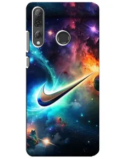 Чехол для Huawei P Smart Plus 2019 с картинкой «Космический Nike Swoosh» Чехол для Huawei P Smart Plus 2019 с картинкой «Космический Nike Swoosh»