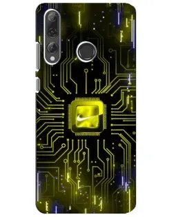 Чехол для Huawei P Smart Plus 2019 с картинкой «Nike — золотая искра» Чехол для Huawei P Smart Plus 2019 с картинкой «Nike — золотая искра»
