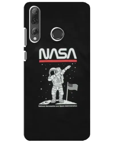 Чехол для Huawei P Smart Plus 2019 с картинкой «NASA — шагаем по Луне»