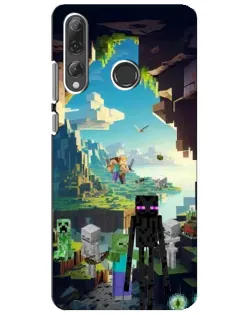 Чехол для Huawei P Smart Plus 2019 с картинкой «Эндермен в лесу»