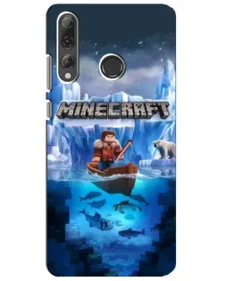 Чехол для Huawei P Smart Plus 2019 с картинкой «Minecraft ледяной мир»