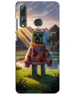Чехол для Huawei P Smart Plus 2019 с картинкой «Крипер в свитере»