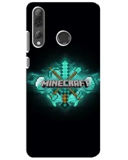 Чехол для Huawei P Smart Plus 2019 с картинкой «Minecraft Diamond лого»