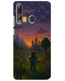 Чехол для Huawei P Smart Plus 2019 с картинкой «Стив у башни»
