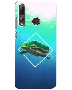 Чехол для Huawei P Smart Plus 2019 с картинкой «Черепаха Minecraft»