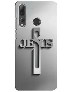 Чехол для Huawei P Smart Plus 2019 с картинкой «Металлический крест Jesus»