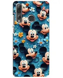 Чехол для Huawei P Smart Plus 2019 с картинкой «Паттерн Микки и Минни»