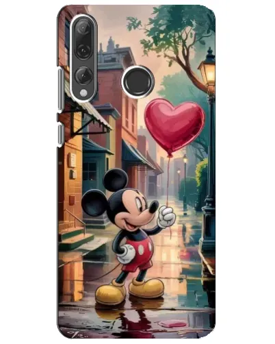 Чехол для Huawei P Smart Plus 2019 с картинкой «Микки и шарик-сердце»