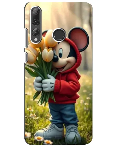 Чехол для Huawei P Smart Plus 2019 с картинкой «Микки с тюльпанами»