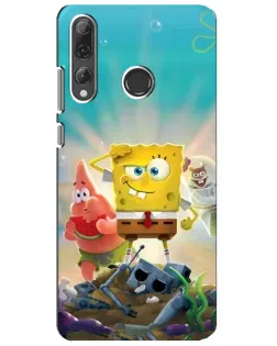 Чехол для Huawei P Smart Plus 2019 с картинкой «Спанч Боб победитель»