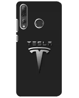 Чехол для Huawei P Smart Plus 2019 с картинкой «Стальной логотип Tesla» Чехол для Huawei P Smart Plus 2019 с картинкой «Стальной логотип Tesla»
