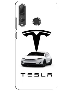 Чехол для Huawei P Smart Plus 2019 с картинкой «Tesla White Style» Чехол для Huawei P Smart Plus 2019 с картинкой «Tesla White Style»