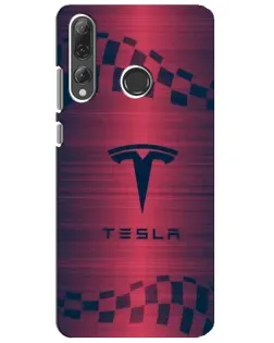 Чехол для Huawei P Smart Plus 2019 с картинкой «Тесла красный карбон» Чехол для Huawei P Smart Plus 2019 с картинкой «Тесла красный карбон»