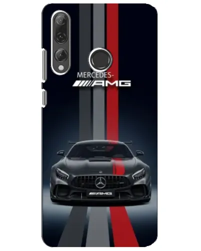 Чехол для Huawei P Smart Plus 2019 с картинкой «Mercedes — белый карбон»