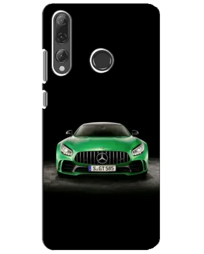 Чехол для Huawei P Smart Plus 2019 с картинкой «Mercedes — неоновый лого»