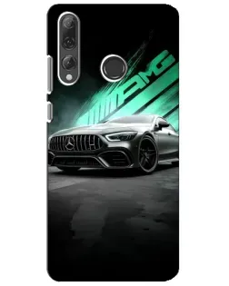Чехол для Huawei P Smart Plus 2019 с картинкой «Темный Mercedes AMG»