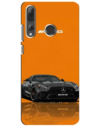 Чехол для Huawei P Smart Plus 2019 с картинкой «Оранжевый Mercedes AMG»