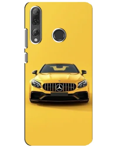 Чехол для Huawei P Smart Plus 2019 с картинкой «Желтый Mercedes GT»