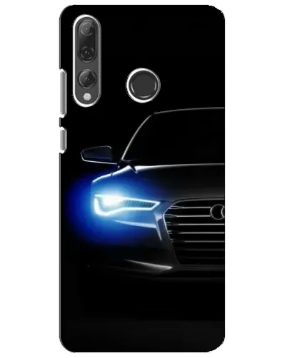 Чехол для Huawei P Smart Plus 2019 с картинкой «Неоновый взгляд Audi»