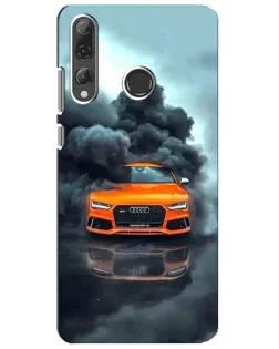 Чехол для Huawei P Smart Plus 2019 с картинкой «Audi в облаках дыма»