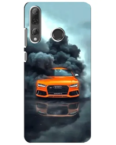 Чехол для Huawei P Smart Plus 2019 с картинкой «Audi в облаках дыма»