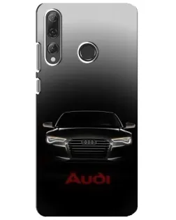 Чехол для Huawei P Smart Plus 2019 с картинкой «Audi — градиентный контур»