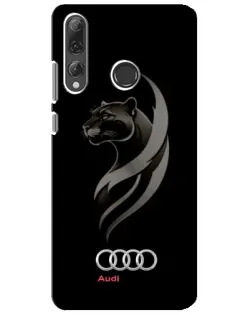 Чехол для Huawei P Smart Plus 2019 с картинкой «Графика — пантера и Audi»