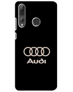 Чехол для Huawei P Smart Plus 2019 с картинкой «Audi — золотой логотип»