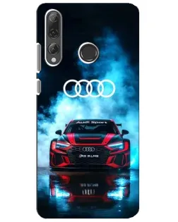 Чехол для Huawei P Smart Plus 2019 с картинкой «Audi Sport — неон»