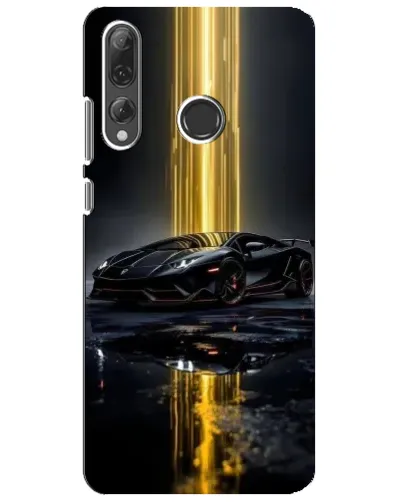 Чехол для Huawei P Smart Plus 2019 с картинкой «Ночной Lamborghini драйв»