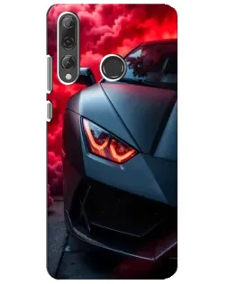 Чехол для Huawei P Smart Plus 2019 с картинкой «Lamborghini красное сияние»
