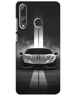 Чехол для Huawei P Smart Plus 2019 с картинкой «Lamborghini симметрия дорог»