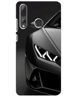 Чехол для Huawei P Smart Plus 2019 с картинкой «Lamborghini фары детализация»
