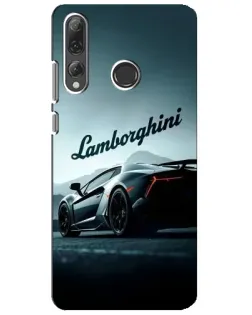 Чехол для Huawei P Smart Plus 2019 с картинкой «Классическая надпись Lamborghini»