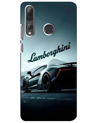 Чехол для Huawei P Smart Plus 2019 с картинкой «Классическая надпись Lamborghini»