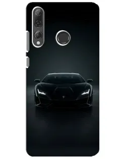 Чехол для Huawei P Smart Plus 2019 с картинкой «Черный Lamborghini Aventador»