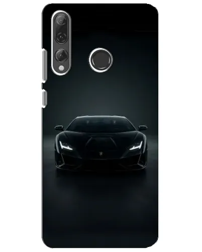 Чехол для Huawei P Smart Plus 2019 с картинкой «Черный Lamborghini Aventador»