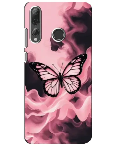 Чехол для Huawei P Smart Plus 2019 с картинкой «Бабочка в дыму»