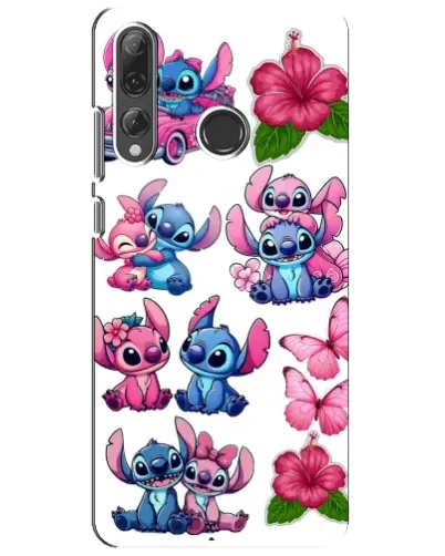 Чехол для Huawei P Smart Plus 2019 с картинкой «Стикеры Stitch и Angel» Чехол для Huawei P Smart Plus 2019 с картинкой «Стикеры Stitch и Angel»