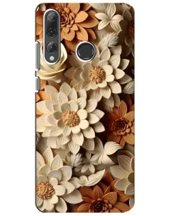 Чехол для Huawei P Smart Plus 2019 с картинкой «Бежевый флористический декор» Чехол для Huawei P Smart Plus 2019 с картинкой «Бежевый флористический декор»