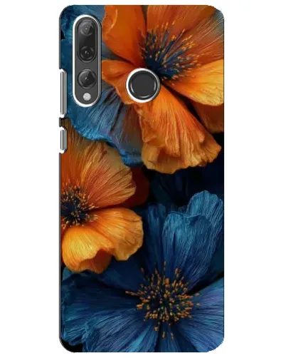 Чехол для Huawei P Smart Plus 2019 с картинкой «Яркая сине-оранжевая флора» Чехол для Huawei P Smart Plus 2019 с картинкой «Яркая сине-оранжевая флора»