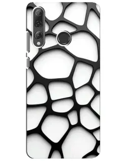 Чехол для Huawei P Smart Plus 2019 с картинкой «Белая объемная сетка»