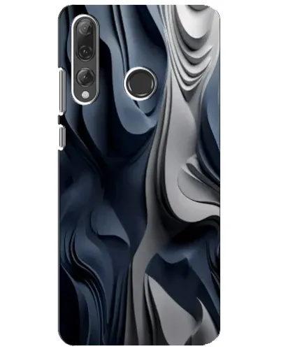 Чохол для Huawei P Smart Plus 2019 з картинкою «Об'ємні сині складки»