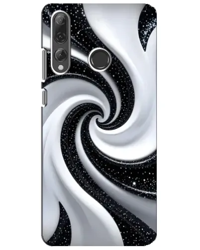 Чохол для Huawei P Smart Plus 2019 з картинкою «Чорно-біла спіраль»