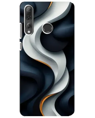 Чохол для Huawei P Smart Plus 2019 з картинкою «Об'ємні чорно-білі стрічки»