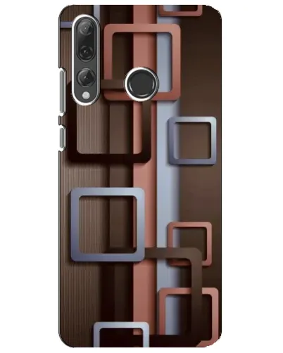 Чохол для Huawei P Smart Plus 2019 з картинкою «Коричневі об'ємні квадрати»