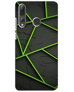Чохол для Huawei P Smart Plus 2019 з картинкою «Зелені геометричні лінії»