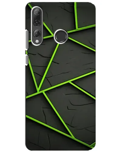 Чохол для Huawei P Smart Plus 2019 з картинкою «Зелені геометричні лінії»