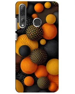 Чохол для Huawei P Smart Plus 2019 з картинкою «Об'ємні помаранчеві сфери»